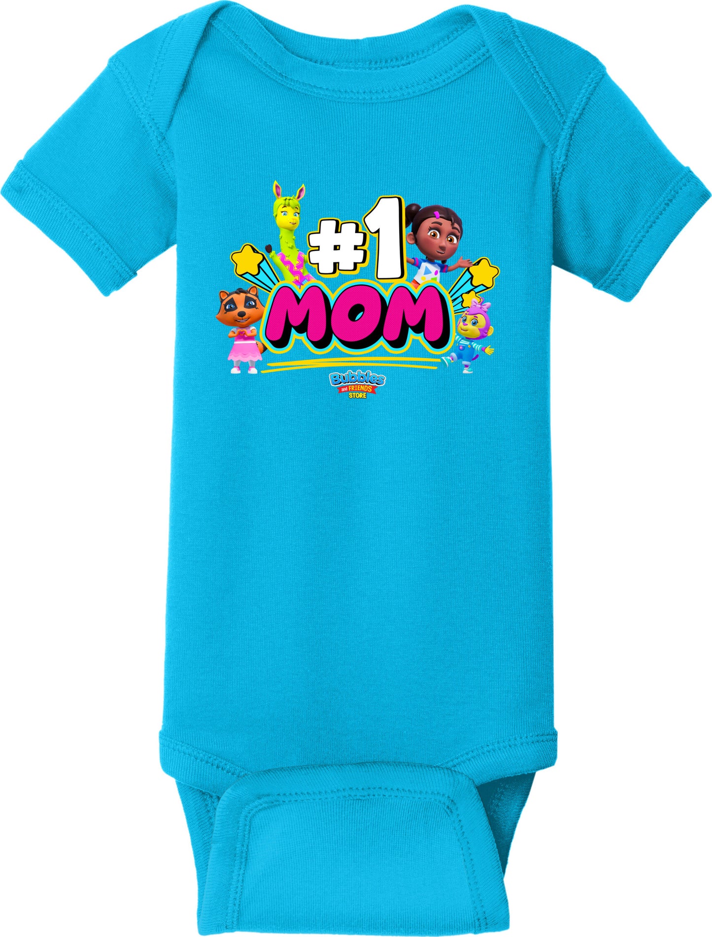 Bubbles & Friends I Love Mom Infant Bodysuit-Onesie