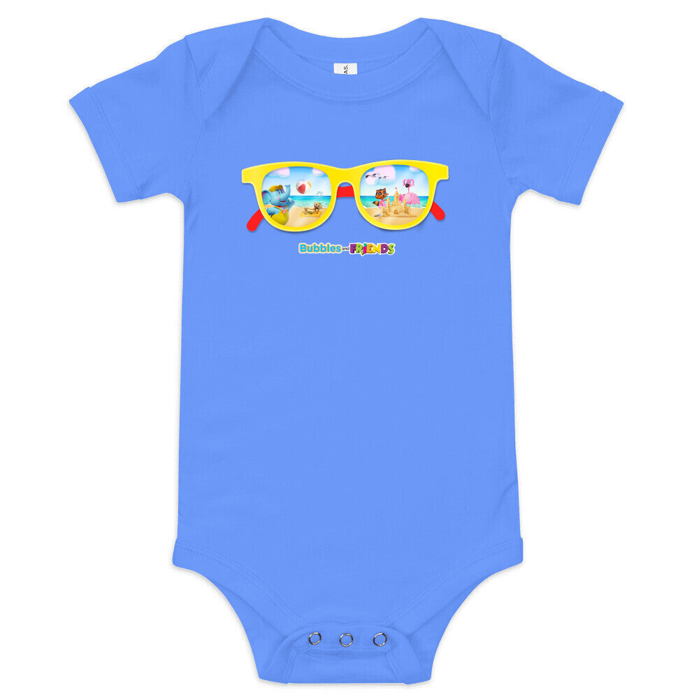 Bubbles & Friends Summer Sunglasses Baby Bodysuit